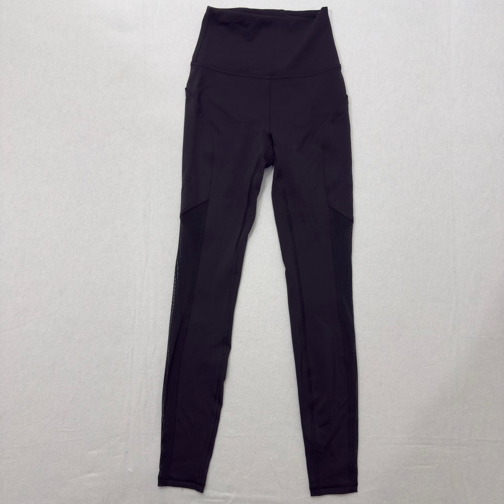 Lululemon Swift Speed High-Rise Tight 28" Black Size 4 Mesh Running Leggings